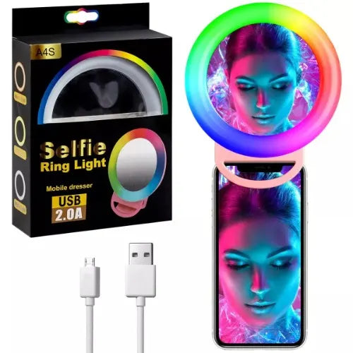 Selfie Mobile Phone Ring Light RGB A4S