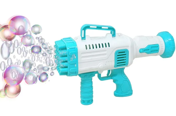 Bubble Gan 25 Holes Automatic Bubble Gun Toy Machine Gun Bubble Blower for Kids
