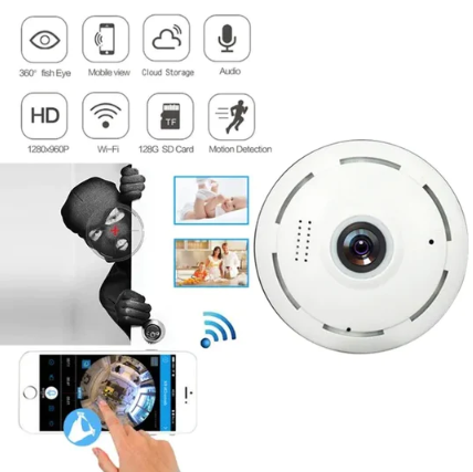 V380 360 Degree Panoramic Fish Eye IP Camera 1080P Wifi Security Camera