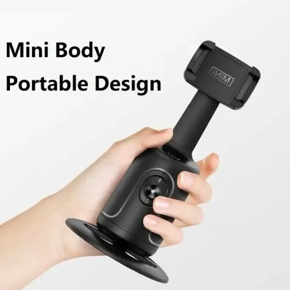 360 Degree Rotation AI Auto Face Object Tracking Mobile Stand Cell Phone Holder