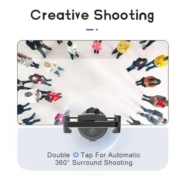 360 Degree Rotation AI Auto Face Object Tracking Mobile Stand Cell Phone Holder