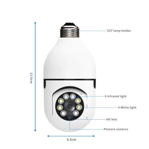 V380 PRO E27 360 Degree LED Light 1080P Wireless Panoramic Home Security WiFi Camera