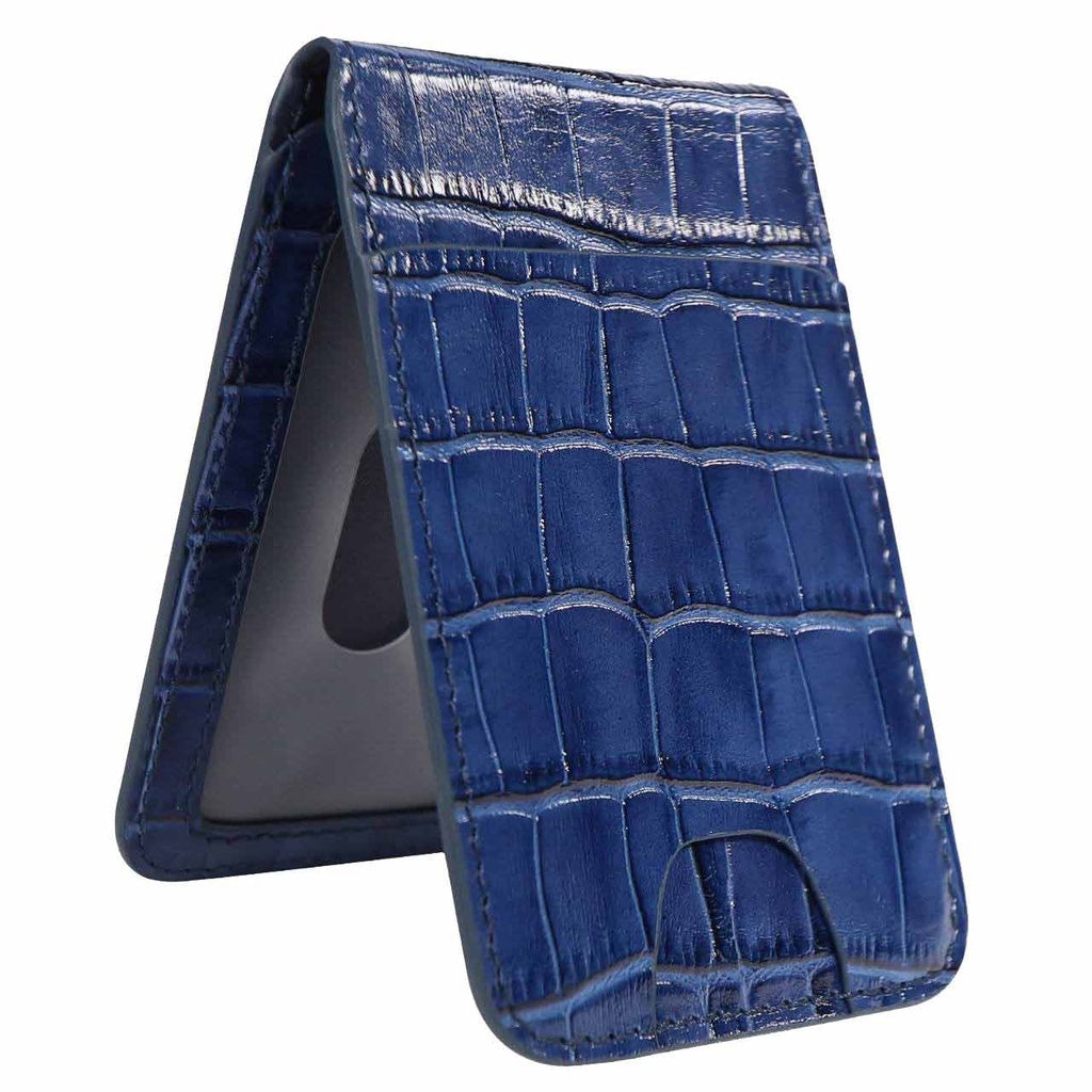 Leather MagWallet Holder Green Lion