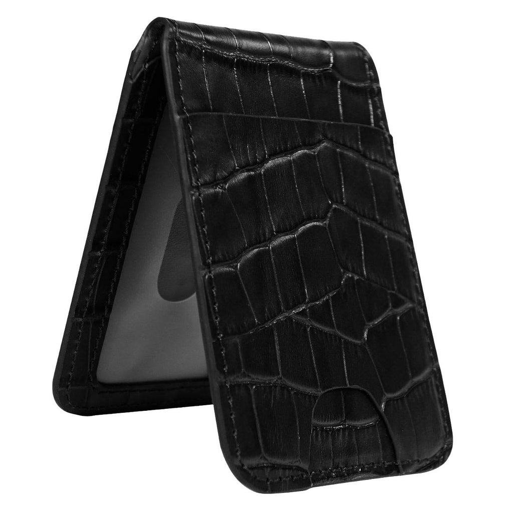 Leather MagWallet Holder Green Lion
