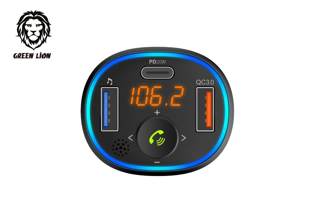 Car FM Transmitter Kit Green Lion