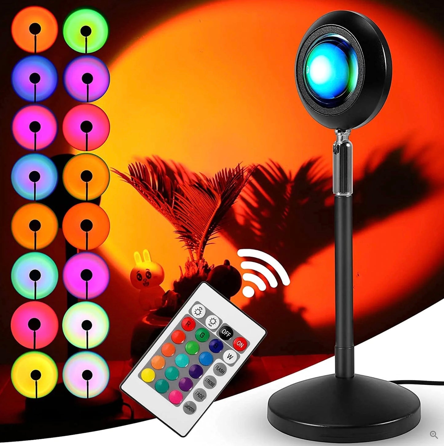 Rgb Sunset Lamp With Remote Control