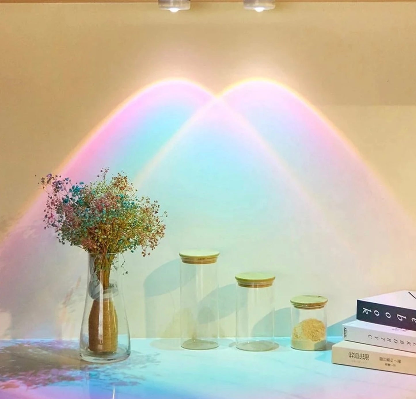 Sphere Lights ,Bedroom Decor Lights Touch Sunset Lamp Cabinet Ambient Night Light for Wall