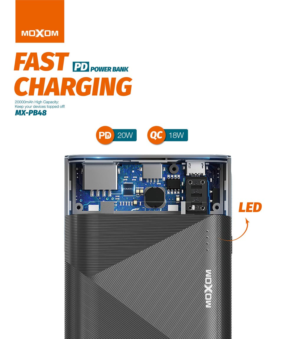 Knight Power Bank MoXom 20,000mAh MXPB48