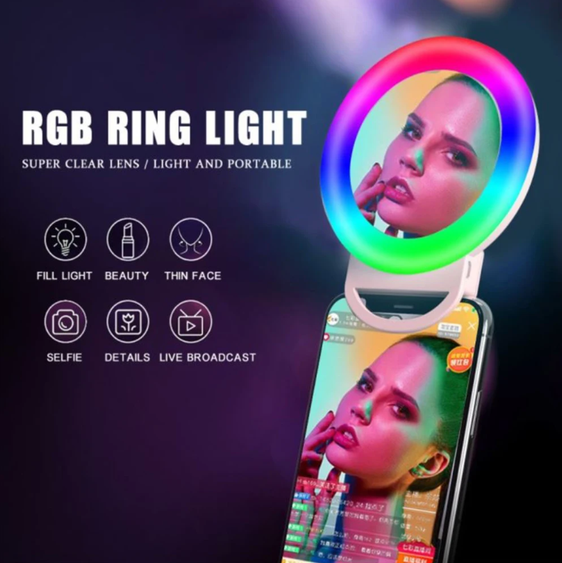 Selfie Mobile Phone Ring Light RGB A4S