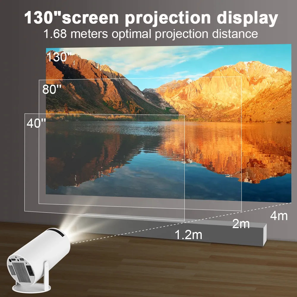 Transpeed Projector 4K Android 11 HY300 Dual Wifi6 260ANSI Allwinner H713 BT5.0 1080P 1280*720P Cinema Outdoor portable Projetor
