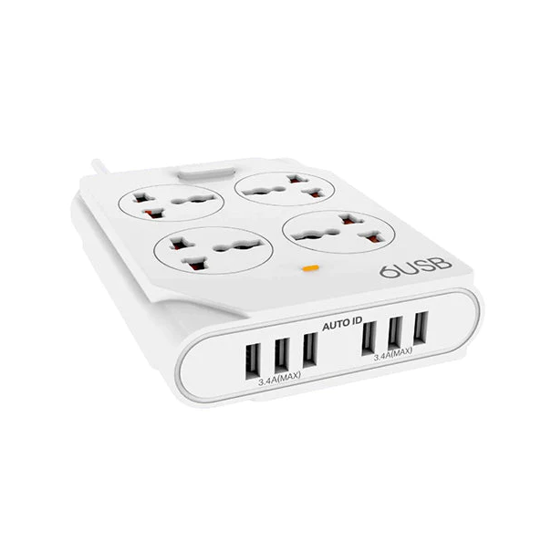 6 USB With 4 Anti-Static Power Socket MoXom KH-63Y