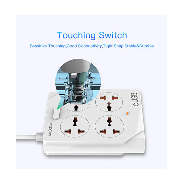 6 USB With 4 Anti-Static Power Socket MoXom KH-63Y