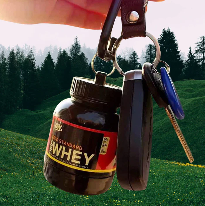 Mini Whey Protein Keychain