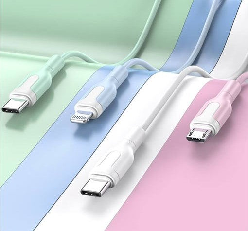 Fast Charging USB Cable XO-NB212 Lightning/Type-C/Micro
