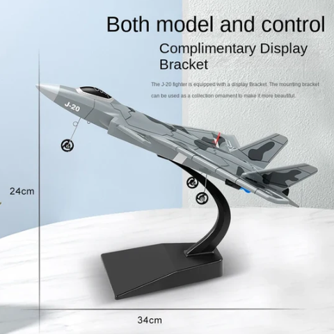 RC Plane J20 Fighter Remote Control Airplane Anti-collision Soft Rubber Head Glider with Culvert Design Aircraft