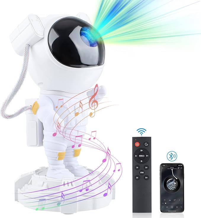 Astronaut Light Projector, Bluetooth Music Speaker, Star Projector Galaxy ,Astronaut Nebula Galaxy Projector Night Light.