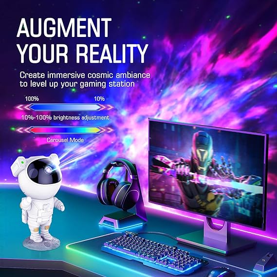 Astronaut Light Projector, Bluetooth Music Speaker, Star Projector Galaxy ,Astronaut Nebula Galaxy Projector Night Light.