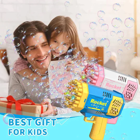 Bubble Gun 40 Holes For Kids With Light
