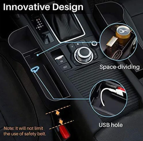 Car Seat Organizer With Cup Holder Left Side