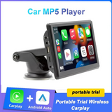 7 Inch Portable Multimedia Cigarette Input Support Car-play And Android