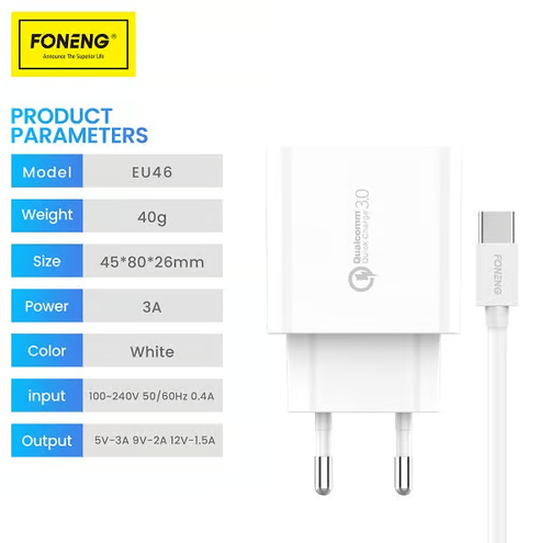 Fast Charger Foneng Lightning EU46