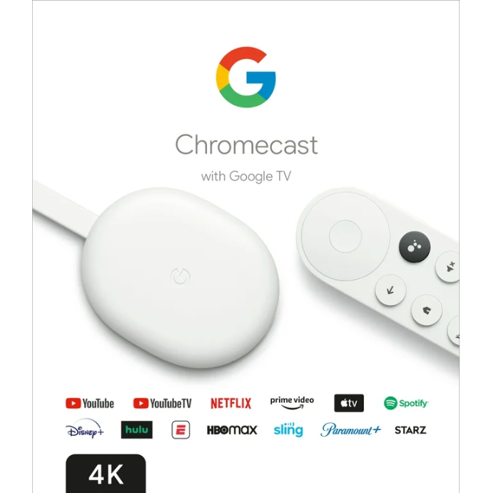 Chromecast With Google TV 4K/HD RESOLUTION With Voice Remote Control