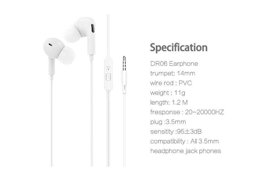 Earphone Denmen DR06
