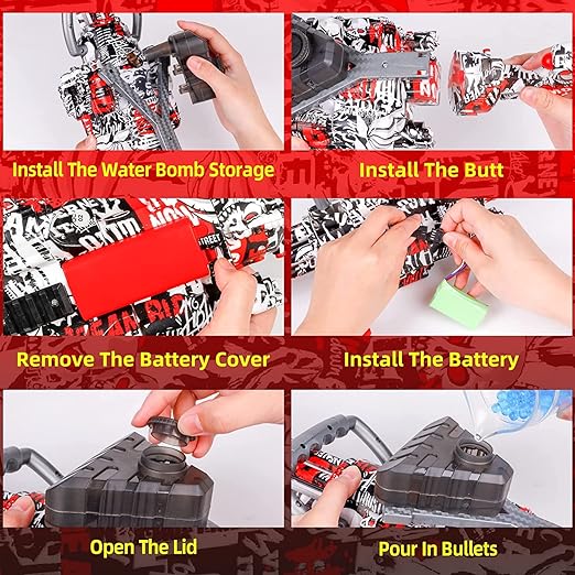 The new generation Gatling Gel Ball Gun Combo cross fire