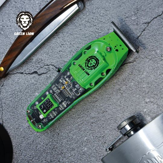 Hair Trimmer Transparent Pro Green Lion