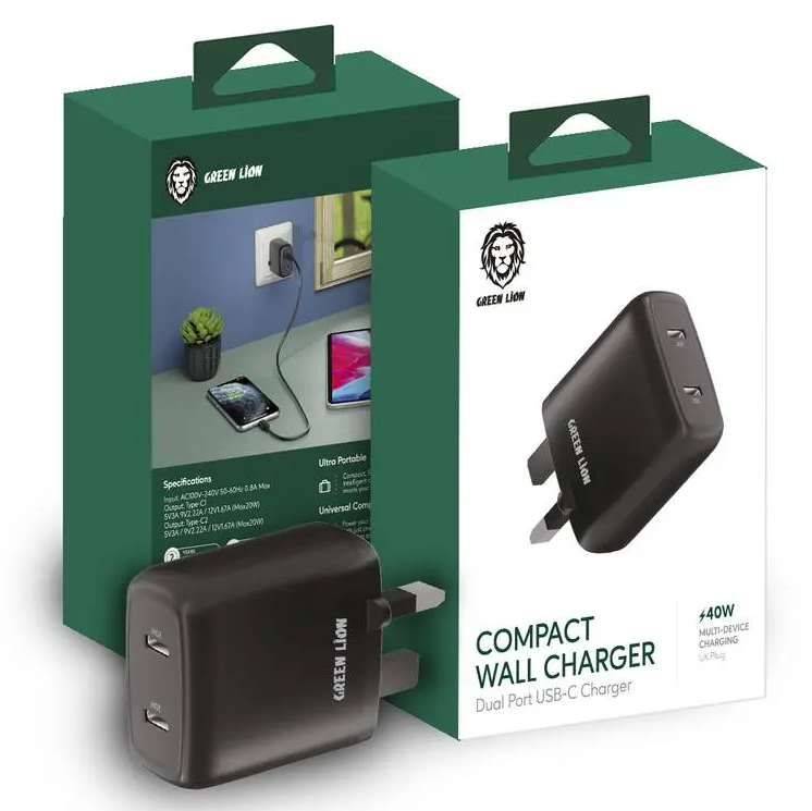 Charger Compact Wall Green Lion