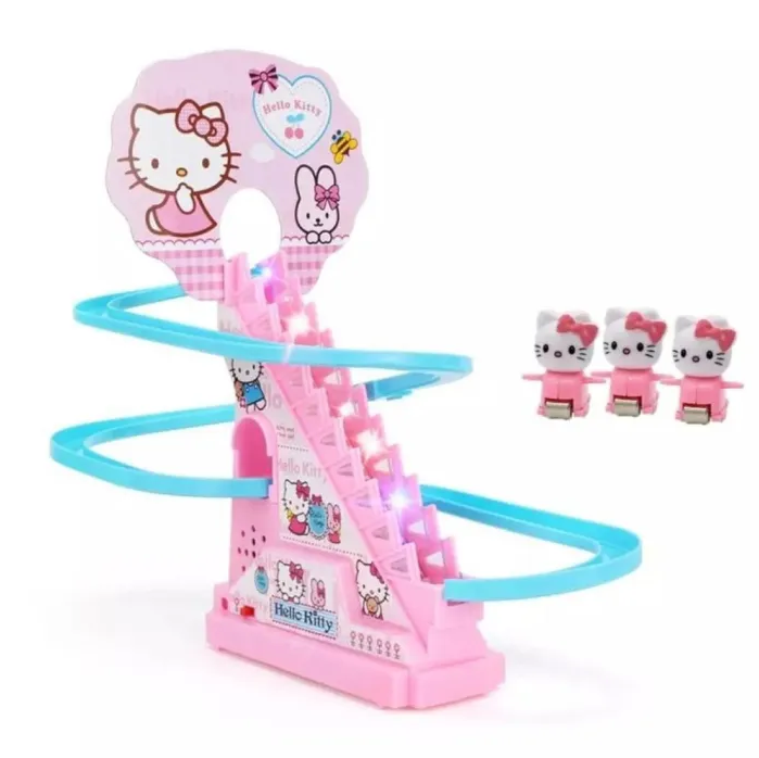 Hello Kitty Race Climbing Stairs Electronic Automatic Flashing Musical Toys for Children