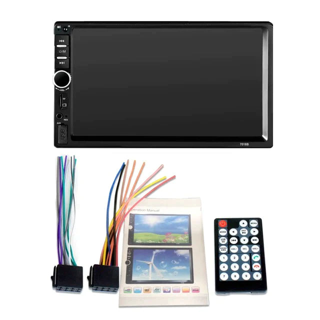 7 INCH DOUBLE HD CAR RADIO STEREO PLAYER WITH DIGITAL TOUCHSCREEN 7018B