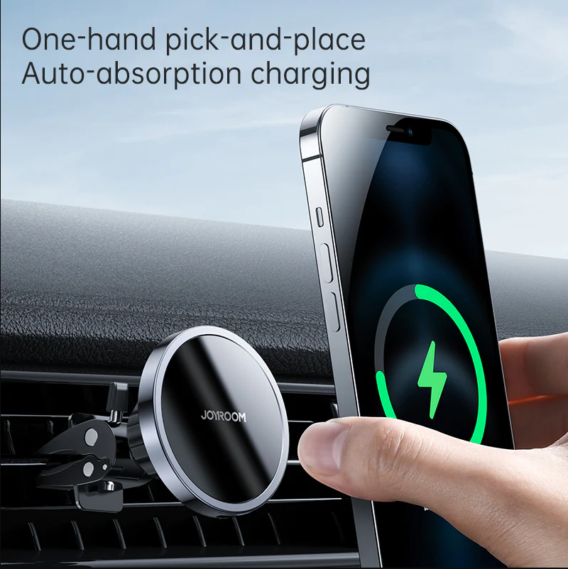 Magnetic Wireless Car Charge + Holder (Dashboard/ Air Vent)