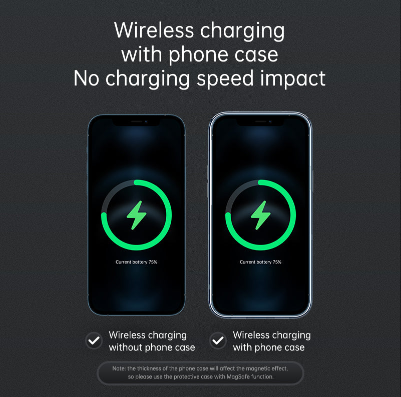 Magnetic Wireless Car Charge + Holder (Dashboard/ Air Vent)