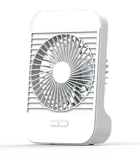 JTC, 5" Rechargeable Mini Fan, Led Lights, AC/DC Operated, UP to 6 Hours on Battery
