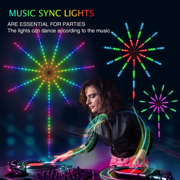 LED RGB Fireworks Light