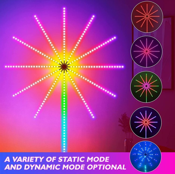 LED RGB Fireworks Light
