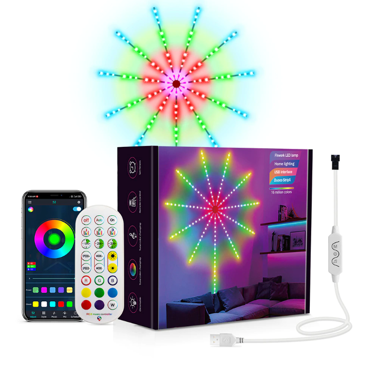 LED RGB Fireworks Light
