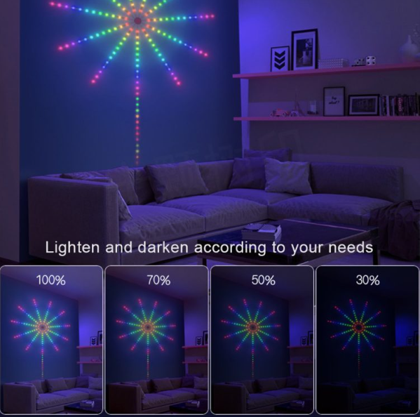 LED RGB Fireworks Light