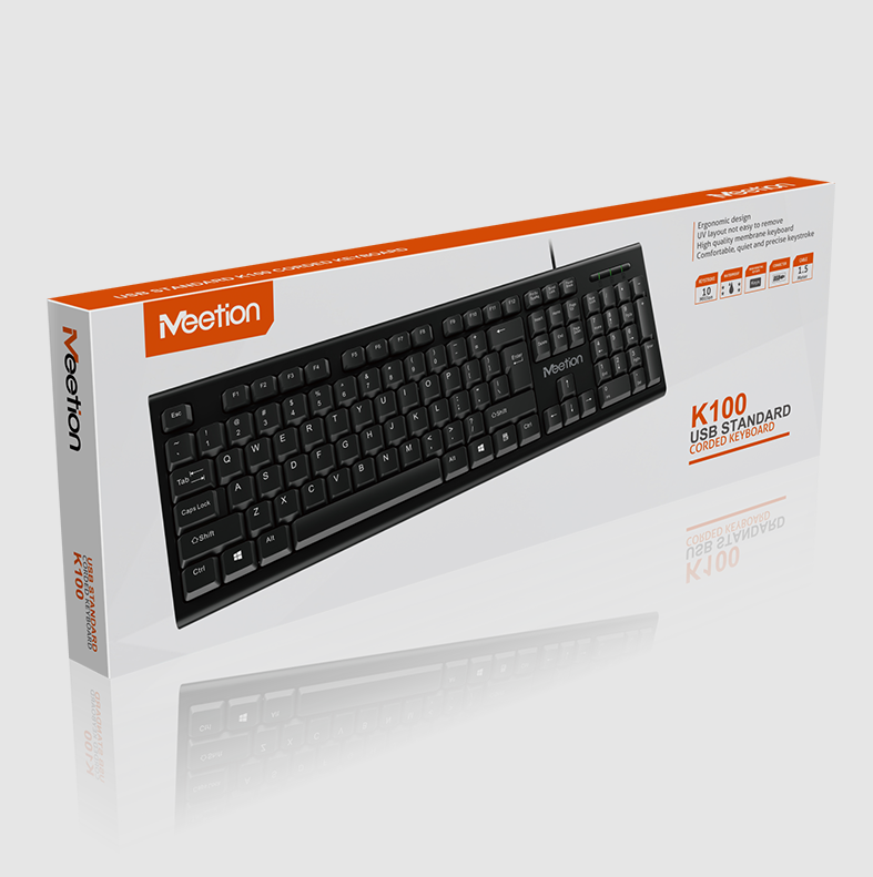 Keyboard USB Wire Meetion K100