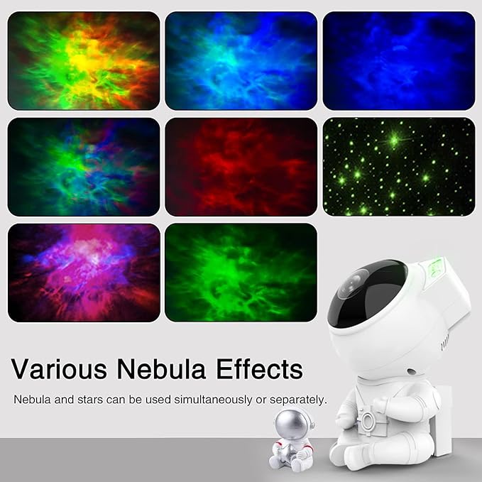 Mini Star Projector Astronaut Lamp, Galaxy Night Light Starry Nebula Cosmo Astro Projector.