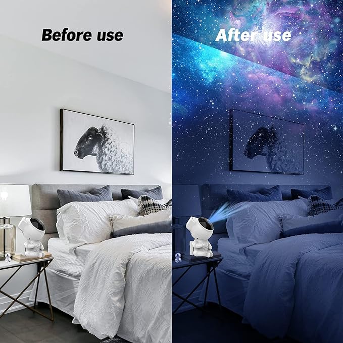 Mini Star Projector Astronaut Lamp, Galaxy Night Light Starry Nebula Cosmo Astro Projector.