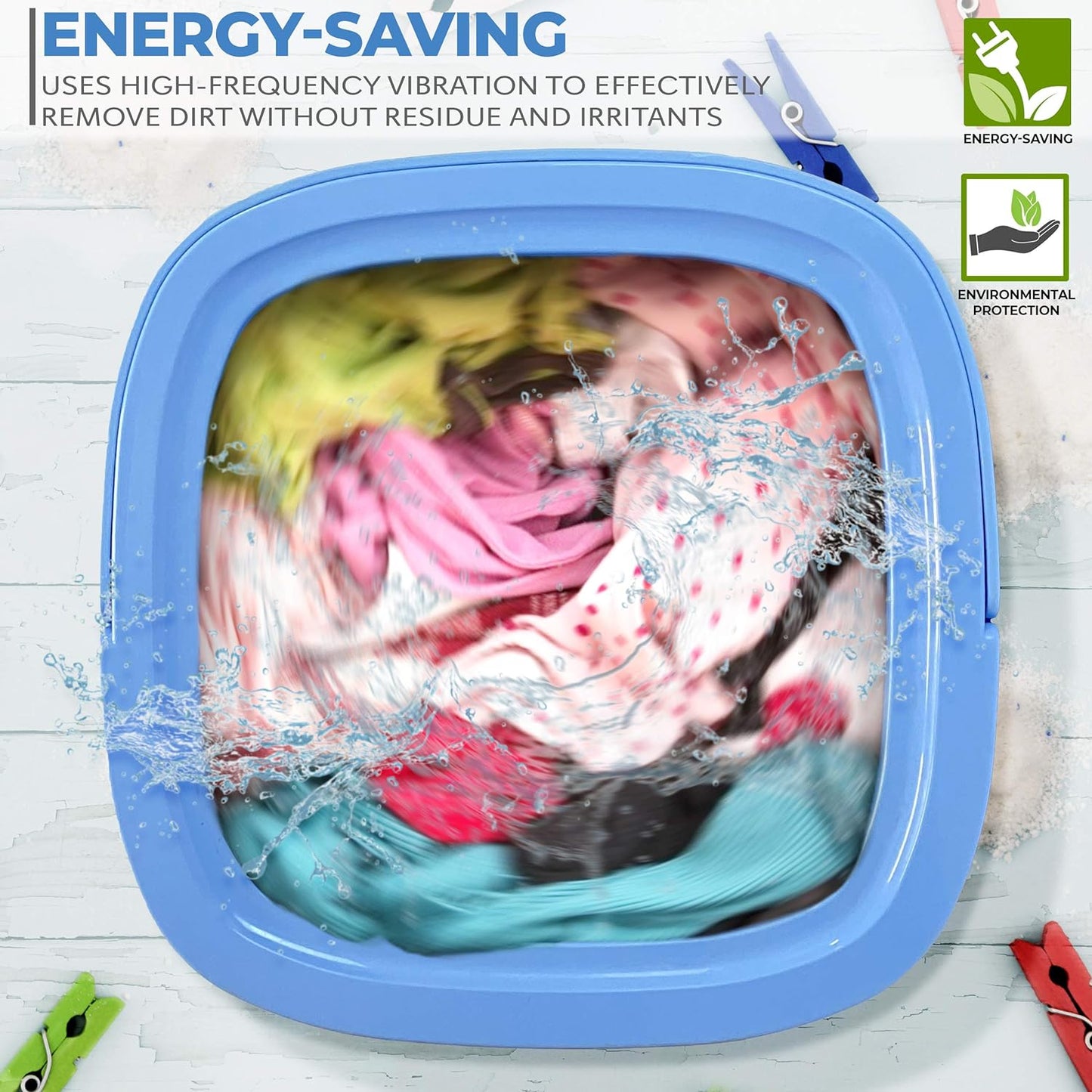 Folding Portable Washing Machine With Bucket Dryer