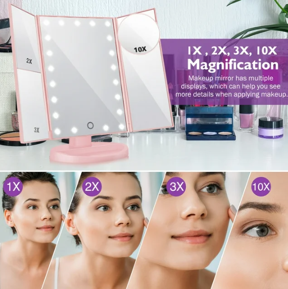 Magnifying Lighted Makeup Mirror