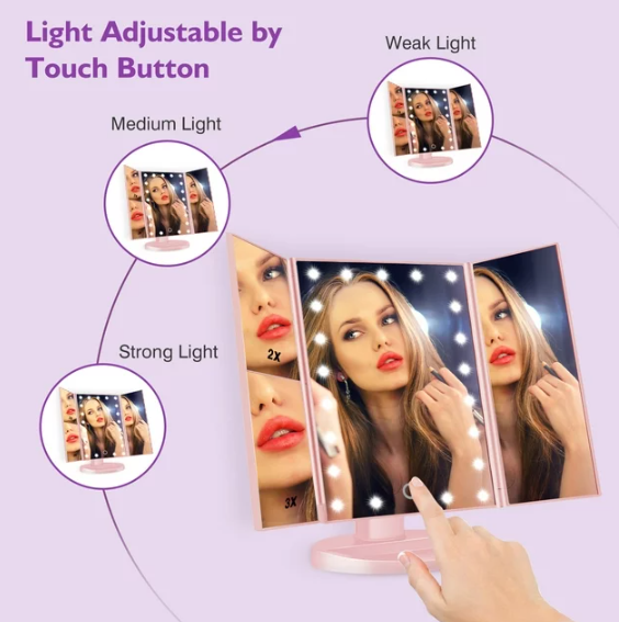 Magnifying Lighted Makeup Mirror