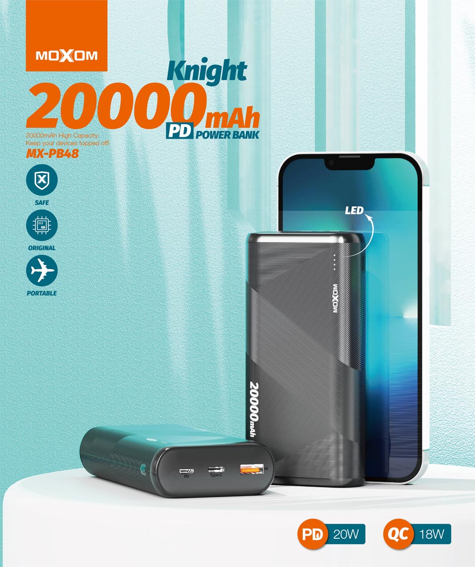 Knight Power Bank MoXom 20,000mAh MXPB48