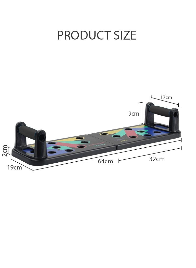 Strength Training Multi-Function Portable & Foldable Push-Up Board For Pectoralis, Back, Triceps & Shoulders HJ-70108 (L19 x W64 x H2)cm