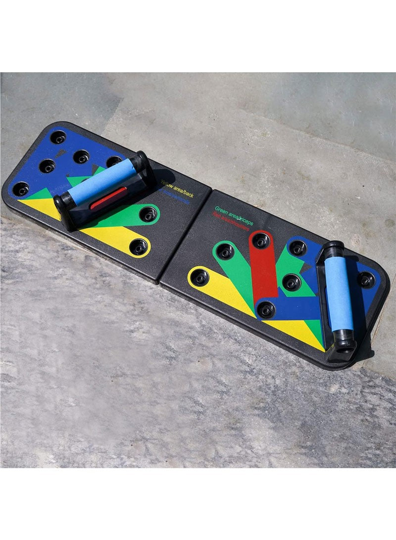 Strength Training Multi-Function Portable & Foldable Push-Up Board For Pectoralis, Back, Triceps & Shoulders HJ-70108 (L19 x W64 x H2)cm