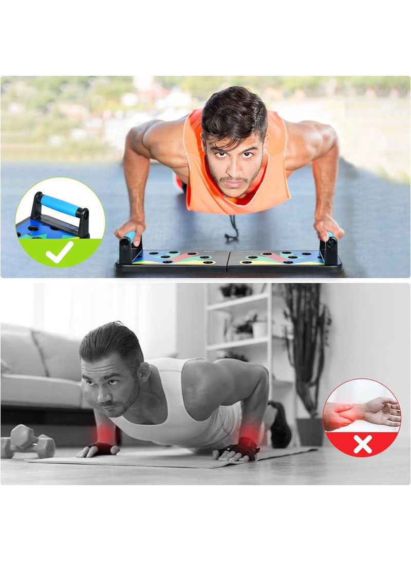 Strength Training Multi-Function Portable & Foldable Push-Up Board For Pectoralis, Back, Triceps & Shoulders HJ-70108 (L19 x W64 x H2)cm