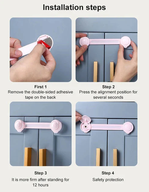 Adjustable drawer safety lock